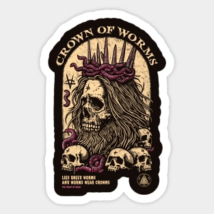 CROWN OF WORMS Sticker